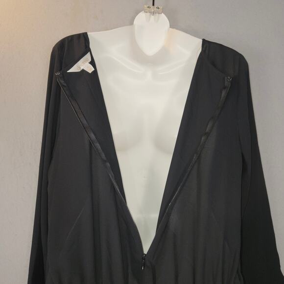 Decree Women XL Romper Shorts Black Pockets Flowy Casual Goth Witchy Whimsigoth - Picture 7 of 16